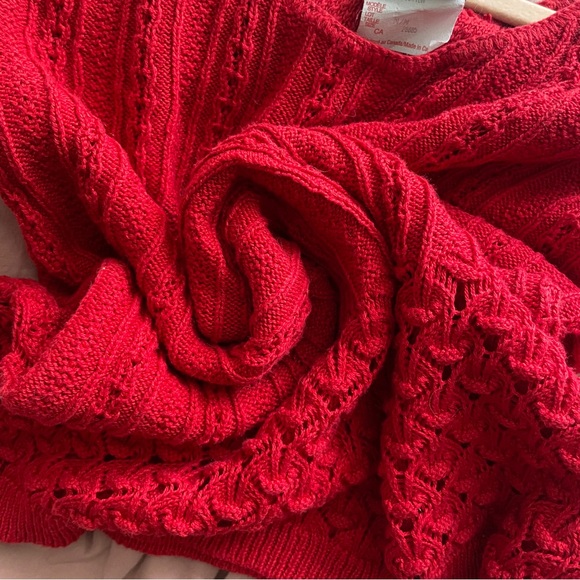 VTG cherry red cotton knit tank - Picture 5 of 6